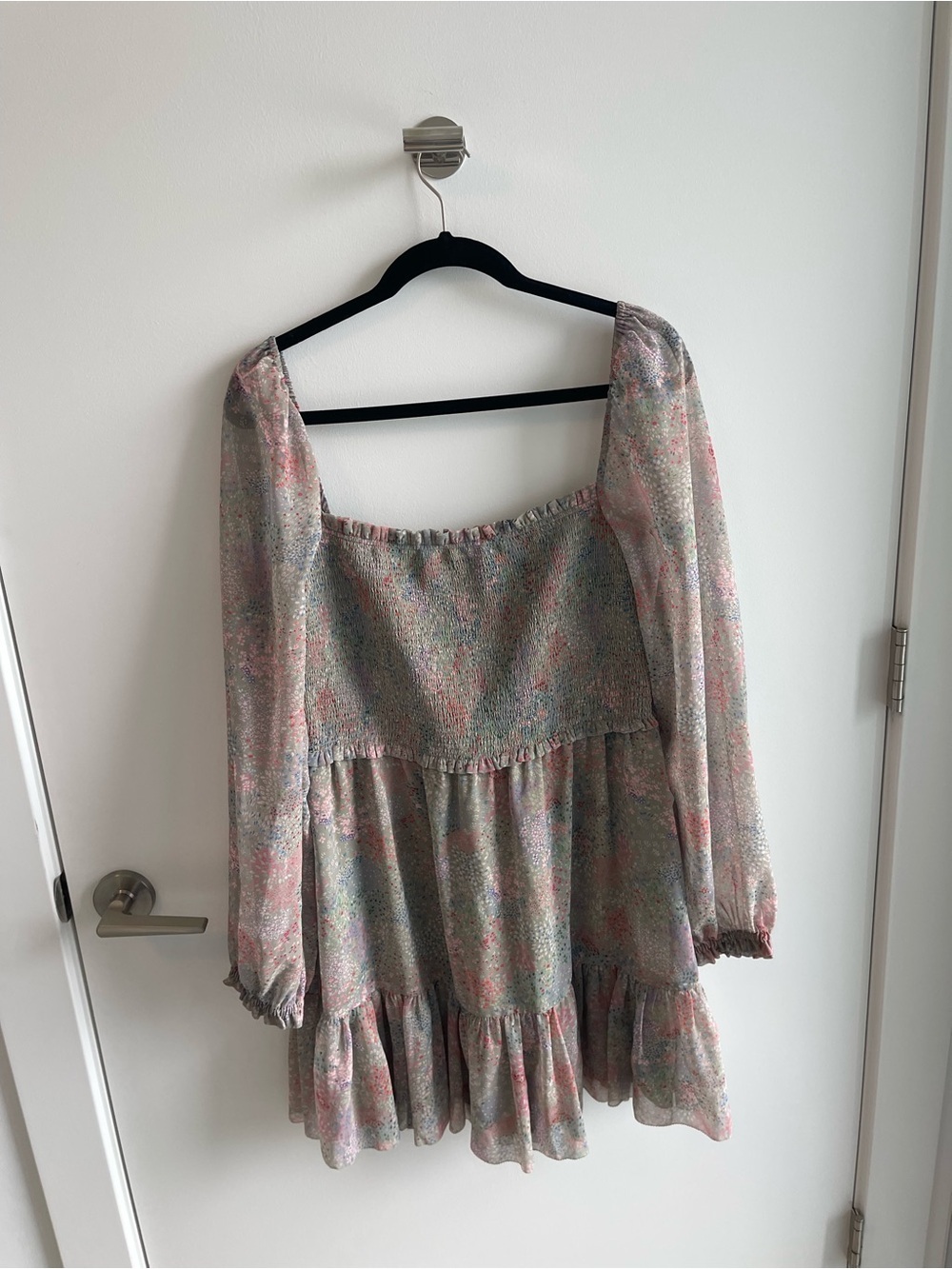 Wilfred Tempest Green Multicolor Smocked Dress